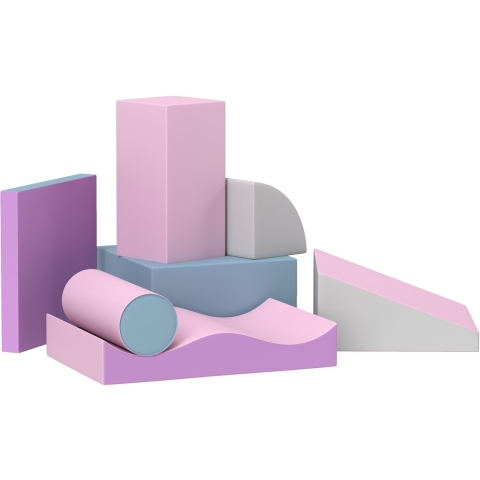 4goodz Schuimbouwstenen voor kinderen foamblokken set van 7 stuks