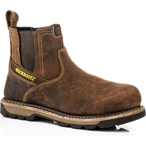 BuckBootz Instapper B1180 S3 | Donkerbruin | Maat 45 - 5055138021972