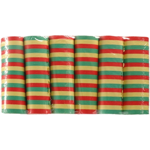 Serpentines - 18x rollen - gekleurd - papier - feestartikelen - brandvertragend -