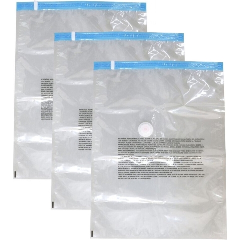 Vacuumzakken voor kleding/textiel - Vacuum opbergzakken - 6x stuks - transparant - 45 x 60 cm -