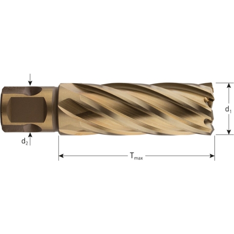 Rotec HSS-XE Kernboor GOLD-LINE, universeel 19, ø17x55 - 5371701