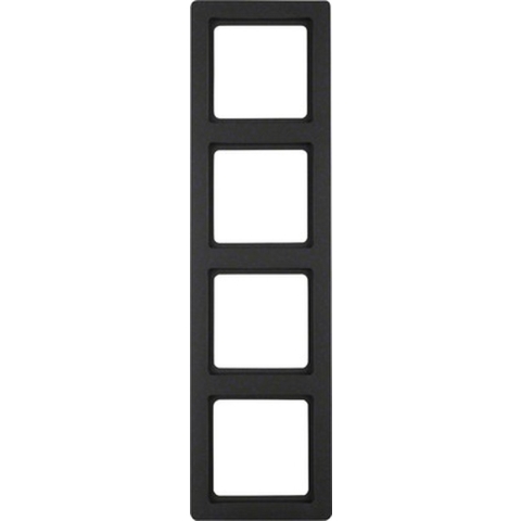 Berker Q1 Afdekraam | Inbouw | 4-voudig | Antraciet - 66.045.26