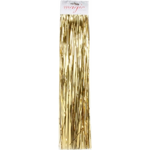 12x stuks gouden lametta engelenhaar 50 cm kerstboomversiering -