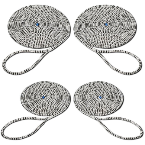 Seilflechter Taifun Landvast Set 14mm 2x 6 meter&2x 10 meter, met 40cm lus