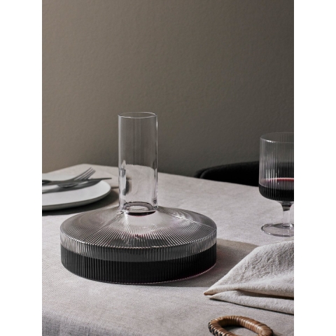 ferm LIVING - Ripple Wine Carafe Clear