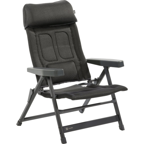 Travellife Lucca - Loungestoel - 3D air mesh bekleding - Compact opvouwbaar - Grijs