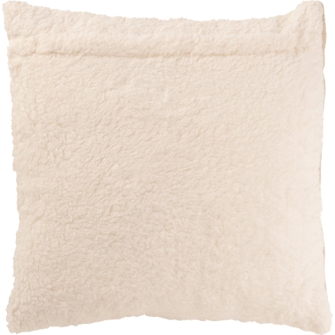 J-Line kussen teddy strepen stiksel katoen/polyester 45x45x12cm