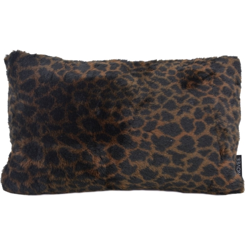NOVÉE Fluffy luipaard bruin | 30 x 50 cm | kussenhoes | polyester