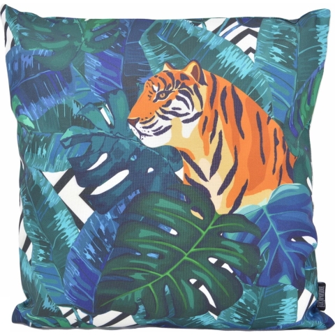 Gek op kussens! Sierkussen green leopard outdoor | 45 x 45 cm | katoen/polyester