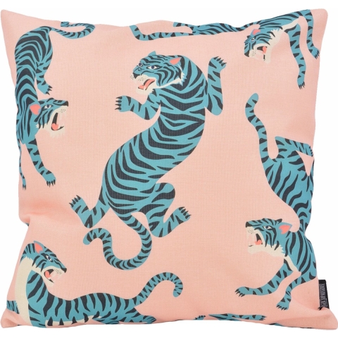 Gek op kussens! Sierkussen blue tiger | 45 x 45 cm | katoen/linnen