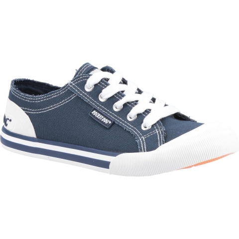 Rocket Dog Dames/Dames Jazzin Schoenen (Marine / Wit)