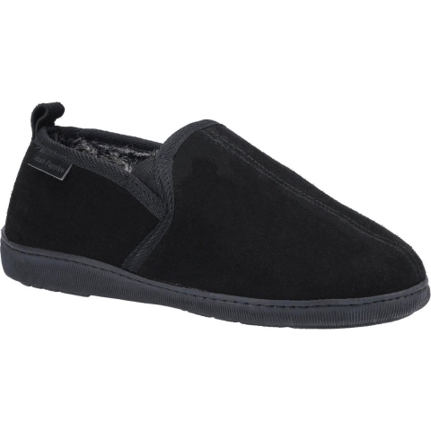 Hush Puppies Heren Arnold Slip On Leather Slipper (Zwart)