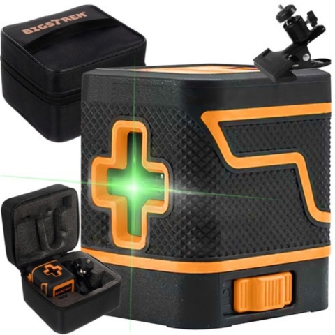 Bigstren Laserwaterpas - 6 x 7 x 8 cm - max 25 m - kruislaser - waterpas - elektronisch -