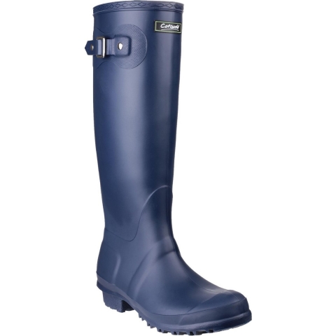 Cotswold Sandringham Buckle-Up Womens Wellington Boots (Marine)