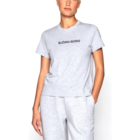 Björn Borg Björn borg dames regular tee fanno sport t-shirt – melange
