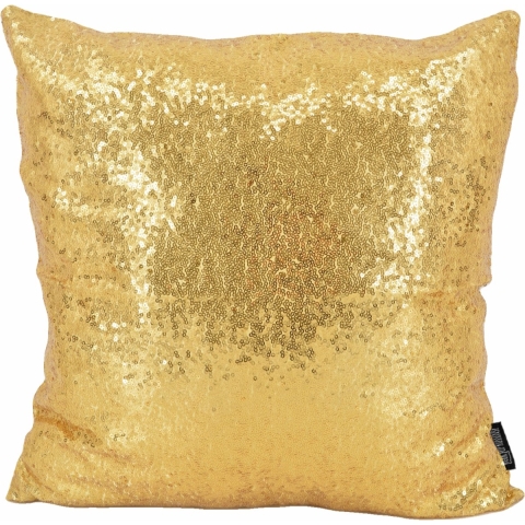 Gek op kussens! Sierkussen shiny glitter gold | 45 x 45 cm | polyester