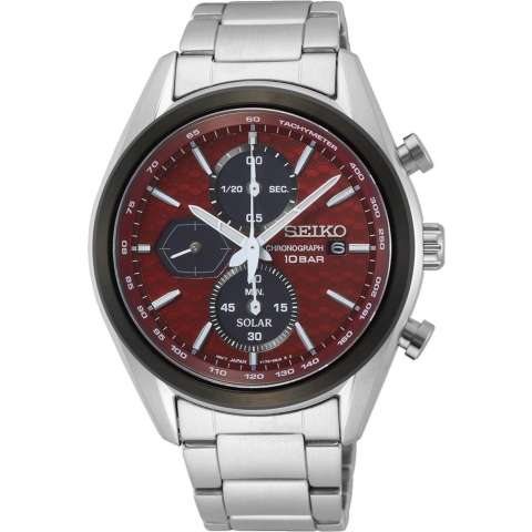 Seiko SSC771P1 - Heren Chronograaf Horloge - Solar Powered - Saffierglas