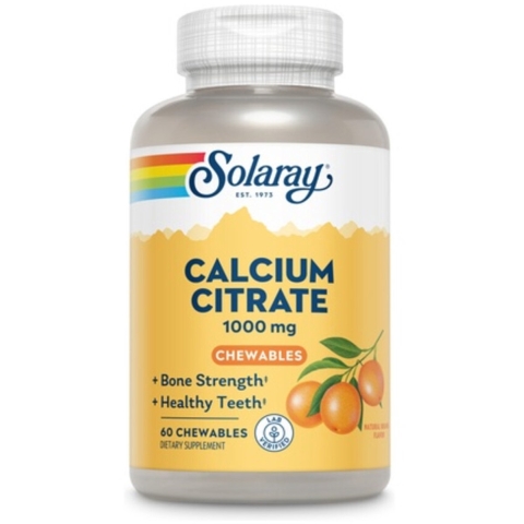 Solaray Calcium Citraat 60 kauwtabletten
