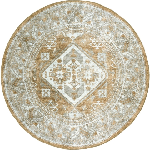 Veer Carpets Vloerkleed laria brown 5 rond ø200 cm