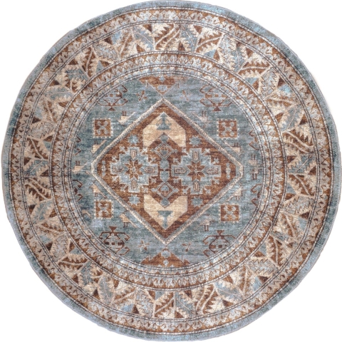 Veer Carpets Vloerkleed laria blue 3 rond ø120 cm