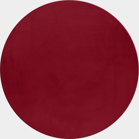 Muratap Pouffy fluffy hoogpolig rond vloerkleed uni kleur - woonkamer