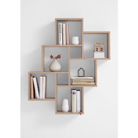 CaliCosy Drijvende wandplank 8 compartimenten laurio