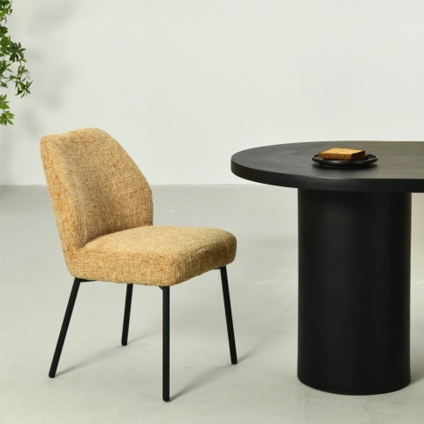 Livingfurn eetkamerstoel tess honey set van 2 63x48x83cm