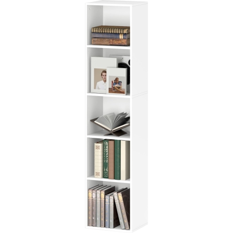 4goodz Boekenkast met 5 verstelbare planken 24x30x134 cm -