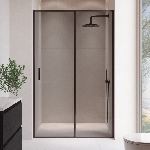Badplaats Douchewand calgary 100 x 190 cm 6 mm getint veiligheidsglas -