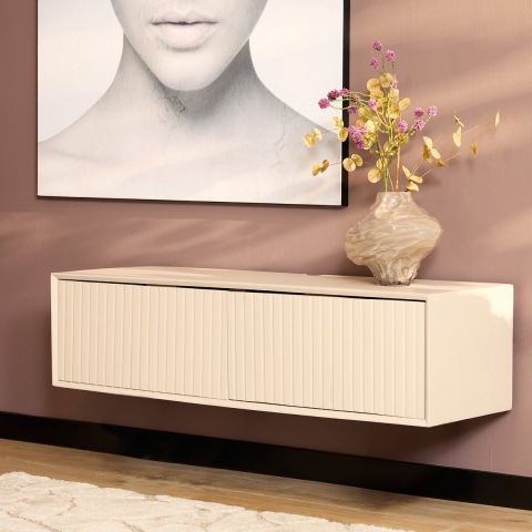 Huistuindesign Zwevend tv-meubel madison sand | 120 cm