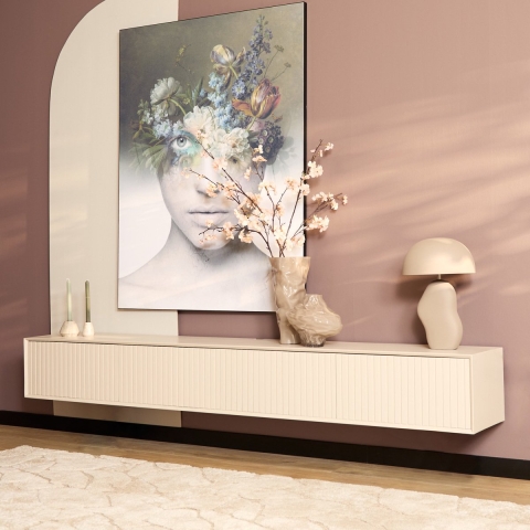Huistuindesign Zwevend tv-meubel madison sand | 200 cm