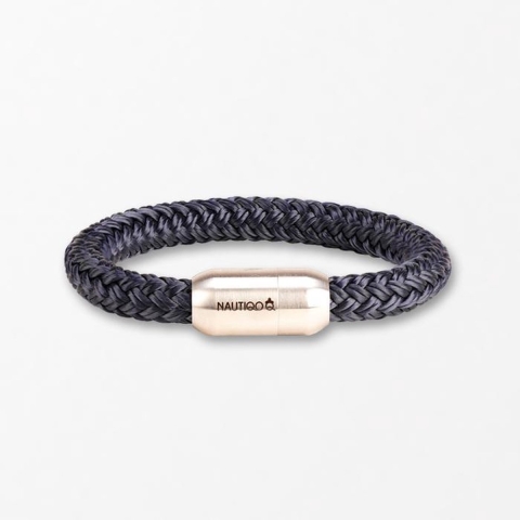 Nautiqo Touw armband navy, M (18.5 cm)
