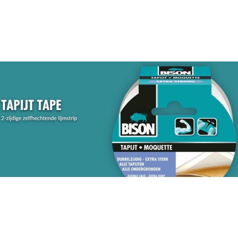 Bison Tapijt tape extra sterk 10mx5cm