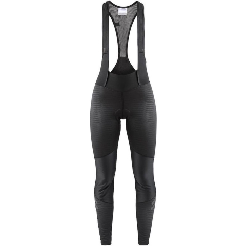 Craft Ideal Wind Bib Tights W fietsbroek lang met C3 zeem zwart dames, L