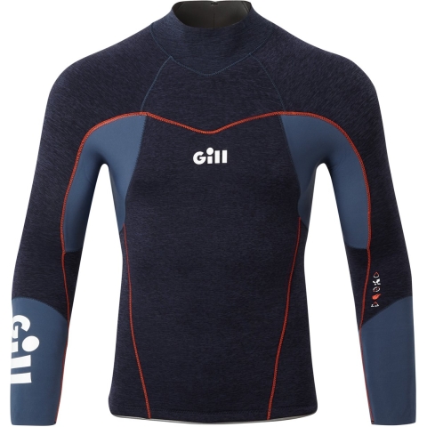 Gill Race FireCell Top 3.5 mm wetsuit top blauw heren, L