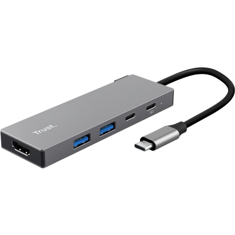 Trust Dalyx USB-combi-hub Grijs