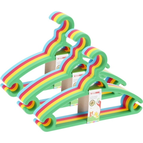 Storage Solutions kledinghangers kids - 24x - kunststof - multicolor -