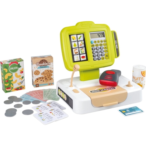 Smoby Kassa m. Licht/Geluid - 30 Onderdelen - Smoby - OneSize - Speelgoed