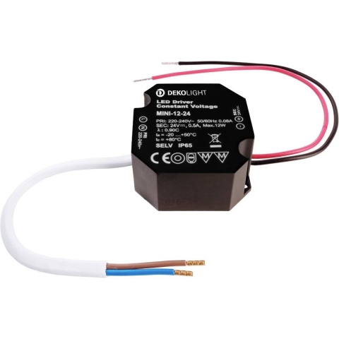 Deko Light OCTO, CV, Mini 24V/12W LED-driver Constante spanning 12 W 0 - 500 mA 24 V 1 stuk(s)