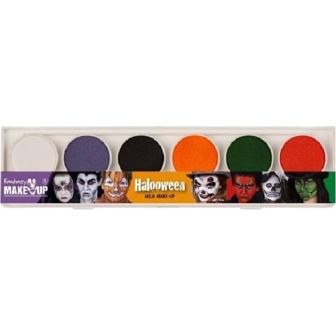 Schmink set horror make-up 6 kleuren -