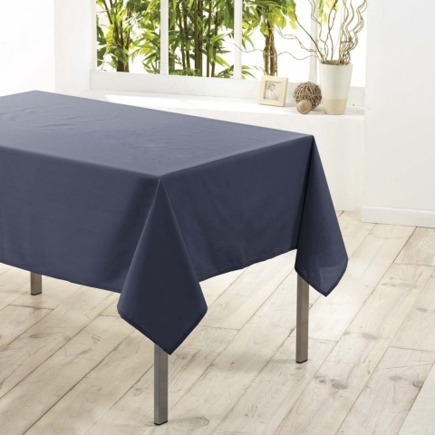 Tafelkleed - grijs - 140 x 240 cm - polyester stof - rechthoekig - binnen - tafellaken -