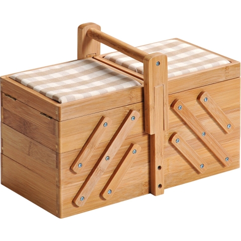 Kesper Naaidoos - bamboe - 16x29x19 cm - naaimand - opberger -