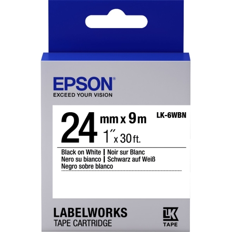 Epson Label Cart Std LK-6WBN Black/White