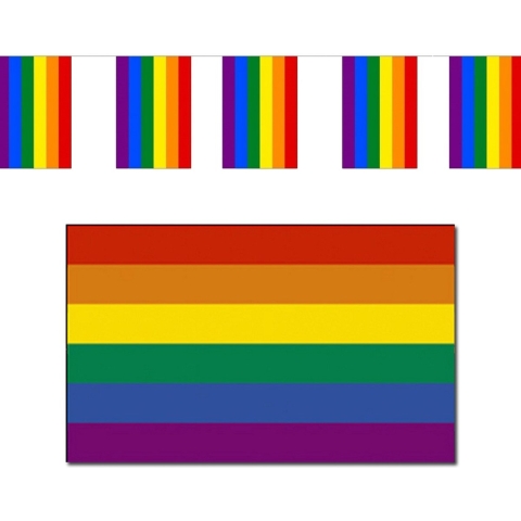 Regenboog pride vlaggen versiering set binnen/buiten 2-delig -