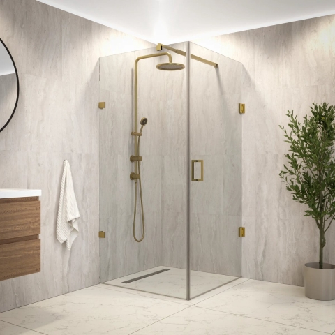 Mirlux Douchecabine mira 90 x 200 goud
