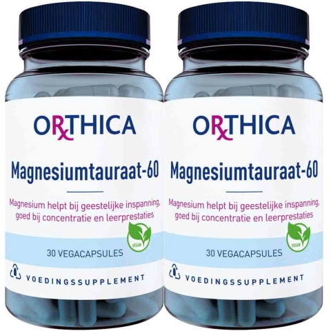 Gratis Verzending: 2x Orthica Magnesiumtauraat-60 30 tabletten