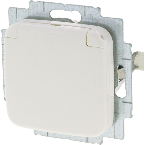 Busch-Jaeger Reflex Contactdoos | Inbouw | 1-voudig | Randaarde | Polarwit - 66.001.44