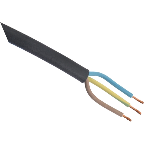 Rubber Kabel | Glad | 3X1.0 | Zwart | 10M - 03.006.95