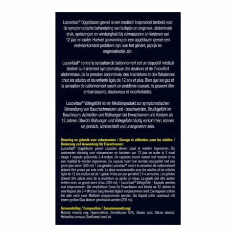 2x Lucovitaal Opgeblazen Gevoel 30 capsules