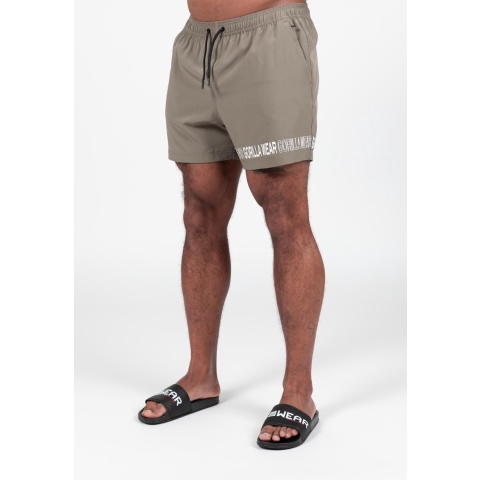 Gorilla Wear Otis Zwembroek - Korte Broek - Legergroen - S